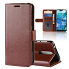 R64 Texture Single Fold Horizontal Flip Leather Case for Nokia 7.1, with Holder & Card Slots & Wallet(Brown) - 1