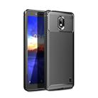 Carbon Fiber Texture Shockproof TPU Case for Nokia 1 Plus (Black) - 1