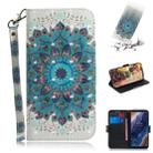 3D Colored Drawing Peacock Wreath Pattern Horizontal Flip Leather Case for Nokia 9, with Holder & Card Slots & Wallet - 1