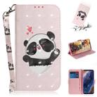 3D Colored Drawing Heart Panda Pattern Horizontal Flip Leather Case for Nokia 9, with Holder & Card Slots & Wallet - 1