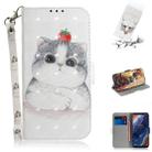 3D Colored Drawing Cute Cat Pattern Horizontal Flip Leather Case for Nokia 9, with Holder & Card Slots & Wallet - 1