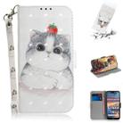 3D Colored Drawing Cute Cat Pattern Horizontal Flip Leather Case for Nokia 4.2, with Holder & Card Slots & Wallet - 1
