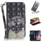 3D Colored Drawing Hug Cat Pattern Horizontal Flip Leather Case for Nokia 3.2, with Holder & Card Slots & Wallet - 1
