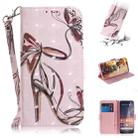 3D Colored Drawing Butterfly High-heeled Shoes Pattern Horizontal Flip Leather Case for Nokia 3.2, with Holder & Card Slots & Wallet - 1