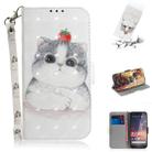 3D Colored Drawing Cute Cat Pattern Horizontal Flip Leather Case for Nokia 3.2, with Holder & Card Slots & Wallet - 1