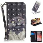 3D Colored Drawing Hug Cat Pattern Horizontal Flip Leather Case for Nokia 1 Plus, with Holder & Card Slots & Wallet - 1