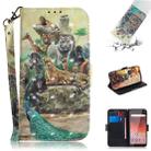 3D Colored Drawing Animals Pattern Horizontal Flip Leather Case for Nokia 1 Plus, with Holder & Card Slots & Wallet - 1