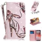 3D Colored Drawing Butterfly High-heeled Shoes Pattern Horizontal Flip Leather Case for Nokia 1 Plus, with Holder & Card Slots & Wallet - 1