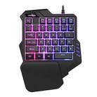 G92 Single Hand Monochromatic Rainbow Lights Game Keyboard Phone Game Auxiliary Tool(Black) - 1