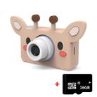 D9 8.0 Mega Pixel Lens Fashion Thin and Light Mini Digital Sport Camera with 2.0 inch Screen & Giraffe Shape Protective Case & 16G Memory for Children - 1