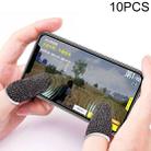 10 PCS Nylon + Conductive Fiber Non-slip Sweat-proof Mobile Phone Game Touch Screen Finger Cover for Thumb / Index Finger (Black White) - 1
