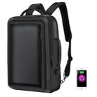 Bopai 751-006551 Large Capacity Business Casual Breathable Laptop Backpack with External USB Interface, Size: 30 x 12 x 44cm(Black) - 1