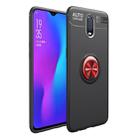 lenuo Shockproof TPU Case for OnePlus 7, with Invisible Holder (Black Red) - 1