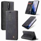 CaseMe-013 Multifunctional Retro Frosted Horizontal Flip Leather Case for OnePlus 7 Pro, with Card Slot & Holder & Zipper Wallet & Photo Frame(Black) - 1