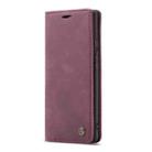 CaseMe-013 Multifunctional Retro Frosted Horizontal Flip Leather Case for OnePlus 7 Pro, with Card Slot & Holder & Zipper Wallet & Photo Frame(Wine Red) - 2