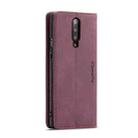 CaseMe-013 Multifunctional Retro Frosted Horizontal Flip Leather Case for OnePlus 7 Pro, with Card Slot & Holder & Zipper Wallet & Photo Frame(Wine Red) - 3