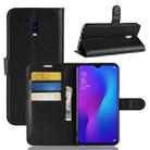 Litchi Texture Horizontal Flip PU Leather Case for OPPO R17, with Holder & Card Slots & Wallet (Black) - 1