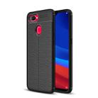 Litchi Texture TPU Shockproof Case for OPPO F9 (F9 Pro）& OPPO A7x(Black) - 1