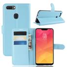 Retro Crazy Horse Texture Horizontal Flip Leather Case for OPPO Realme 2, with Holder & Card Slots & Wallet(Blue) - 1