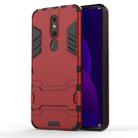 Shockproof PC + TPU Case for OPPO F11 Pro, with Holder(Red) - 1