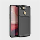Carbon Fiber Texture Shockproof TPU Case for OPPO A7 (Black) - 1