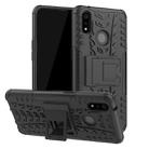 Shockproof  PC + TPU Tire Pattern Case for OPPO Realme 3 Pro, with Holder (Black) - 1
