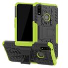 Shockproof  PC + TPU Tire Pattern Case for OPPO Realme 3 Pro, with Holder (Green) - 1