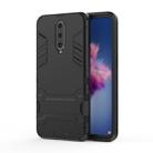 Shockproof PC + TPU  Case for OPPO R17 Pro, with Holder(Black) - 1