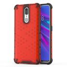 Honeycomb Shockproof PC + TPU Case for OPPO F11 (Red) - 1