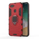 PC + TPU Shockproof Protective Case for OPPO F9, with Magnetic Ring Holder (Red) - 1