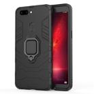 PC + TPU Shockproof Protective Case for OPPO R11s, with Magnetic Ring Holder (Black) - 1