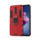 PC + TPU Shockproof Protective Case for OPPO R17 Plus, with Magnetic Ring Holder (Red) - 1