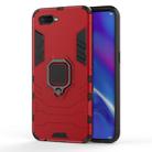 PC + TPU Shockproof Protective Case for OPPO K1, with Magnetic Ring Holder (Red) - 1