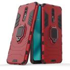 Shockproof PC + TPU Case with Magnetic Ring Holder for OPPO F11 / A9 (Red) - 1