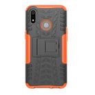 Tire Texture TPU+PC Shockproof Case for OPPO Realme 3, with Holder (Orange) - 2