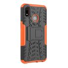 Tire Texture TPU+PC Shockproof Case for OPPO Realme 3, with Holder (Orange) - 4