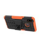 Tire Texture TPU+PC Shockproof Case for OPPO Realme 3, with Holder (Orange) - 5