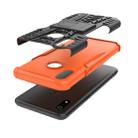 Tire Texture TPU+PC Shockproof Case for OPPO Realme 3, with Holder (Orange) - 6