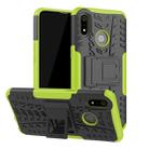 Tire Texture TPU+PC Shockproof Case for OPPO Realme 3, with Holder (Green) - 1