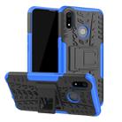 Tire Texture TPU+PC Shockproof Case for OPPO Realme 3, with Holder (Blue) - 1