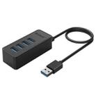 ORICO W5P-U3-30 4-Port USB 3.0 Desktop HUB with 30cm Micro USB Cable Power Supply(Black) - 1