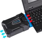Ice Troll III Gaming Laptop Notebook Cooling Pad Mute Air Extracting Cooling Fan Turbo Heat Radiator with Appropriative USB Cable(Black) - 1
