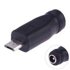 DC 5.5 x 2.1mm Female to Micro USB Male Power Converter(Black) - 1