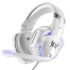 KOTION EACH G2000 Over-ear Gaming Headset with Mic Stereo Bass LED Light,Cable Length: 2.2m(White) - 1