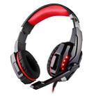 KOTION EACH G9000 USB 7.1 Surround Sound Version Game Gaming Headphone Computer Headset Earphone Headband with Microphone LED Light,Cable Length: About 2.2m(Red + Black) - 1