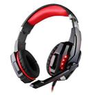 KOTION EACH G9000 3.5mm Game Gaming Headphone Headset Earphone Headband with Microphone LED Light for Laptop / Tablet / Mobile Phones,Cable Length: About 2.2m(Black Red) - 1