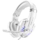 KOTION EACH G9000 3.5mm Gaming Headset with Microphone LED Light,Cable Length: About 2.2m(White) - 1