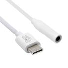 ENKAY Hat-Prince USB-C / Type-C to 3.5mm ABS Audio Adapter, Length: about 10cm(White) - 1