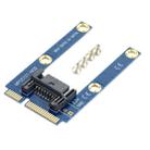 Mini PCI-E mSATA SSD to SATA 7 Pin MPCIe Extension Adapter Card (Blue) - 1