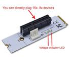 NGFF M.2 Key M to PCI-E 1X / 4X / 8X / 16X Graphics Card Mining Slot Adapter Riser Converter Card with LED - 4